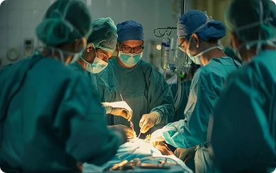 Surgery in KKCTH operation theater