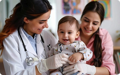 Children pouring syrup into spoon – General pediatric care at KKCTH
