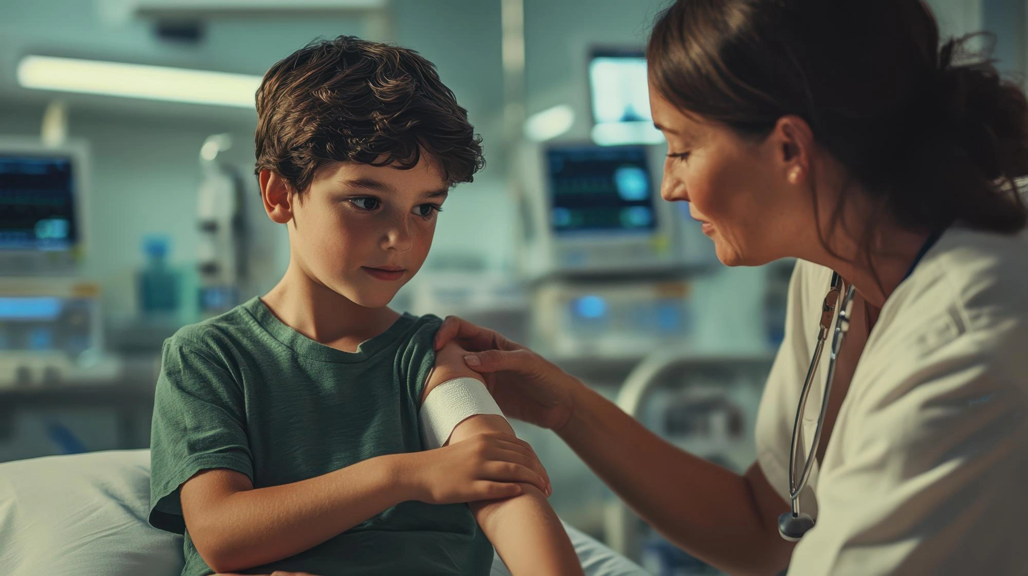 Sick child with thermometer – Pediatric care clinic at KKCTH