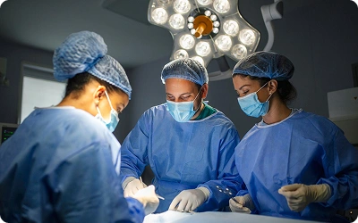 Doctors performing pediatric surgery – KKCTH operation theater