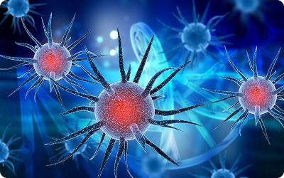 Visual representation of germs and bacteria