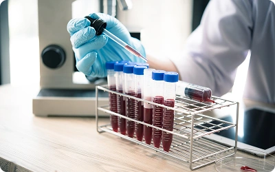 Blood sample collection from a child at KKCTH laboratory